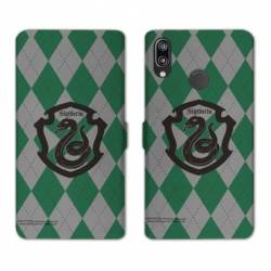 Housse cuir portefeuille Samsung Galaxy A20e WB License harry potter ecole Slytherin