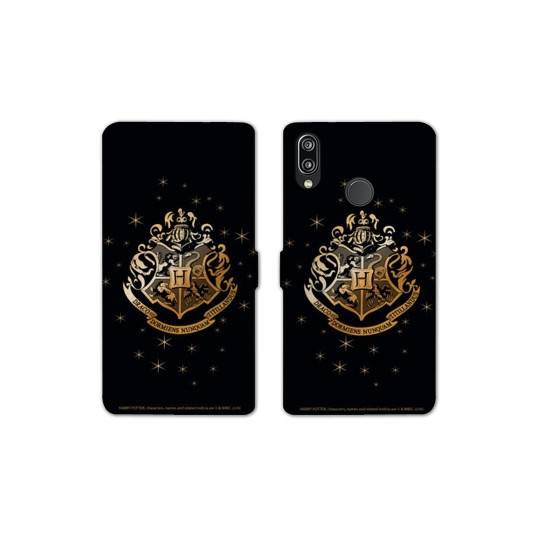 Housse cuir portefeuille Samsung Galaxy A20e WB License harry potter pattern Poudlard