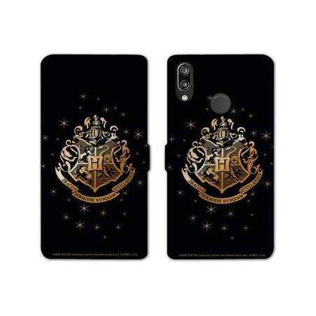Housse cuir portefeuille Samsung Galaxy A20e WB License harry potter pattern Poudlard