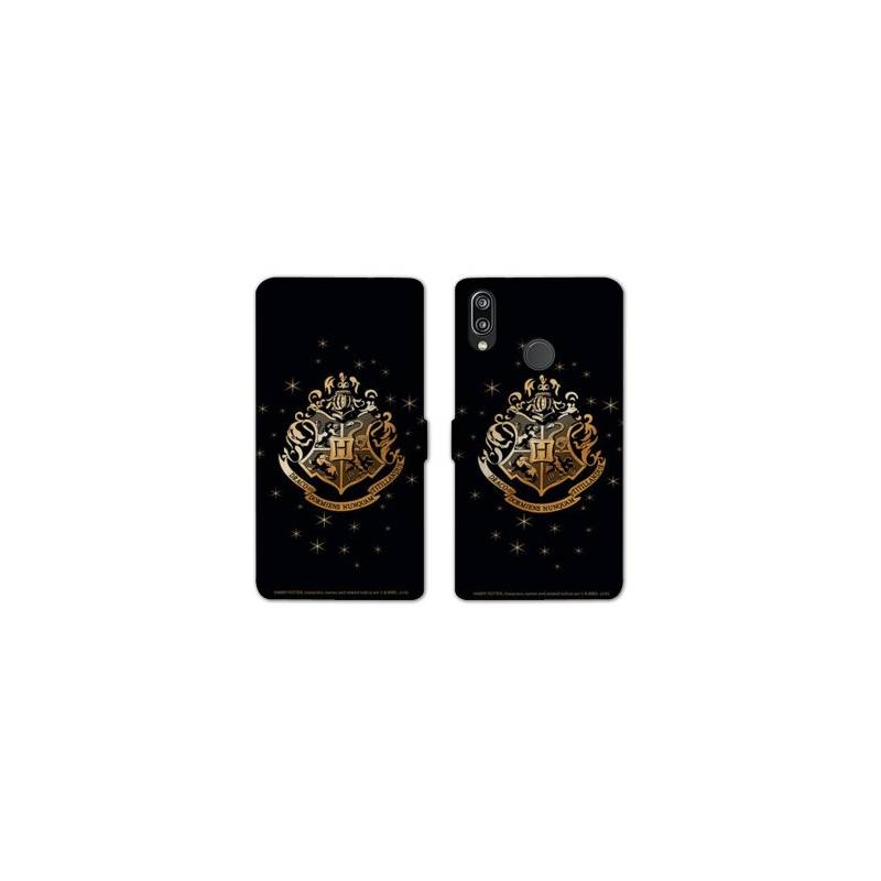 Housse cuir portefeuille Samsung Galaxy A20e WB License harry potter pattern Poudlard