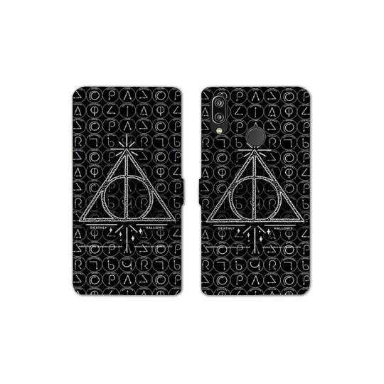 Housse cuir portefeuille Samsung Galaxy A20e WB License harry potter pattern triangle noir