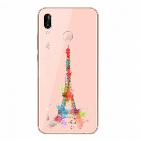 Coque transparente Samsung Galaxy A20e Tour eiffel colore