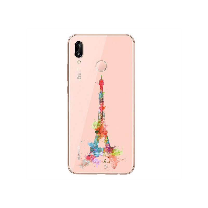 Coque transparente Samsung Galaxy A20e Tour eiffel colore