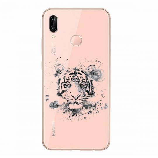 Coque transparente Samsung Galaxy A20e tigre