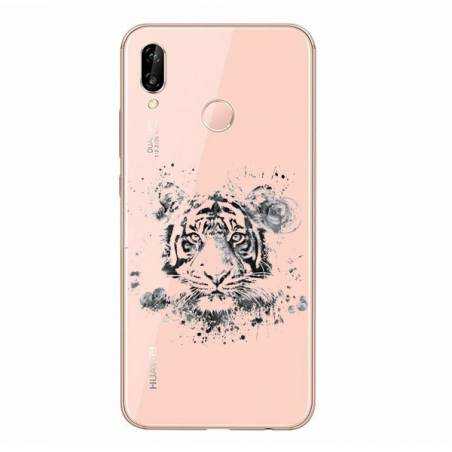 Coque transparente Samsung Galaxy A20e tigre