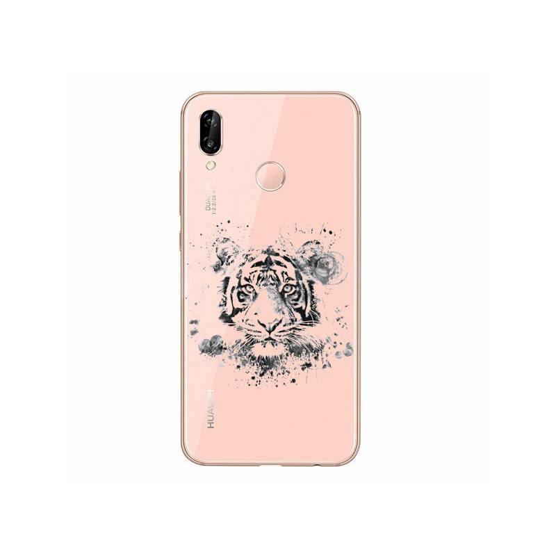 Coque transparente Samsung Galaxy A20e tigre