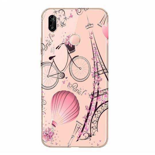 Coque transparente Samsung Galaxy A20e Paris mongolfiere