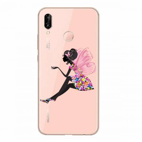 Coque transparente Samsung Galaxy A20e magique fee fleurie