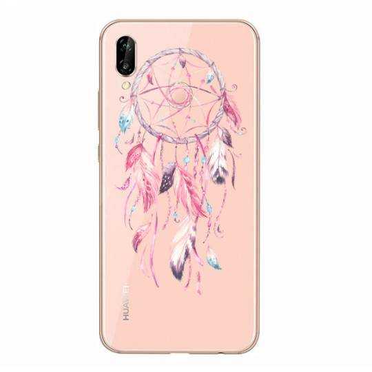 Coque transparente Samsung Galaxy A20e feminine attrape reve rose