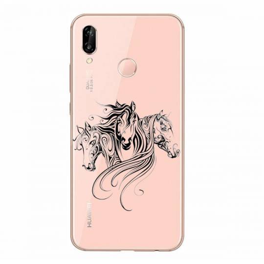 Coque transparente Samsung Galaxy A20e chevaux