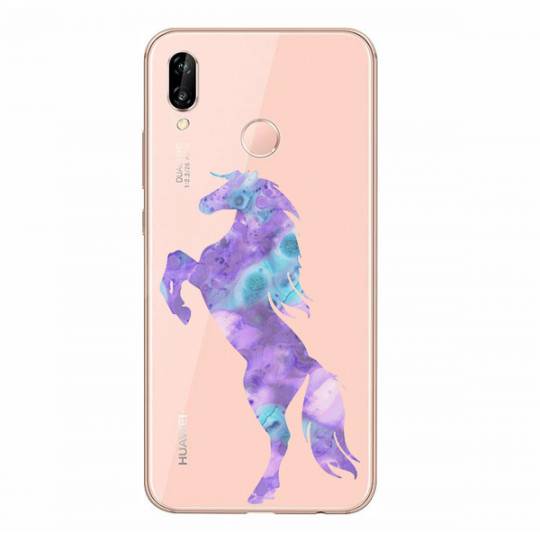 Coque transparente Samsung Galaxy A20e Cheval Encre