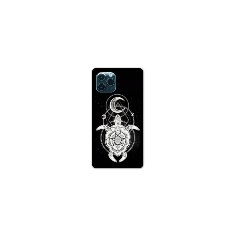Coque Iphone 11 (5,8") Animaux Maori Tortue noir