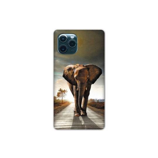Coque Iphone 11 (5,8") savane Elephant route