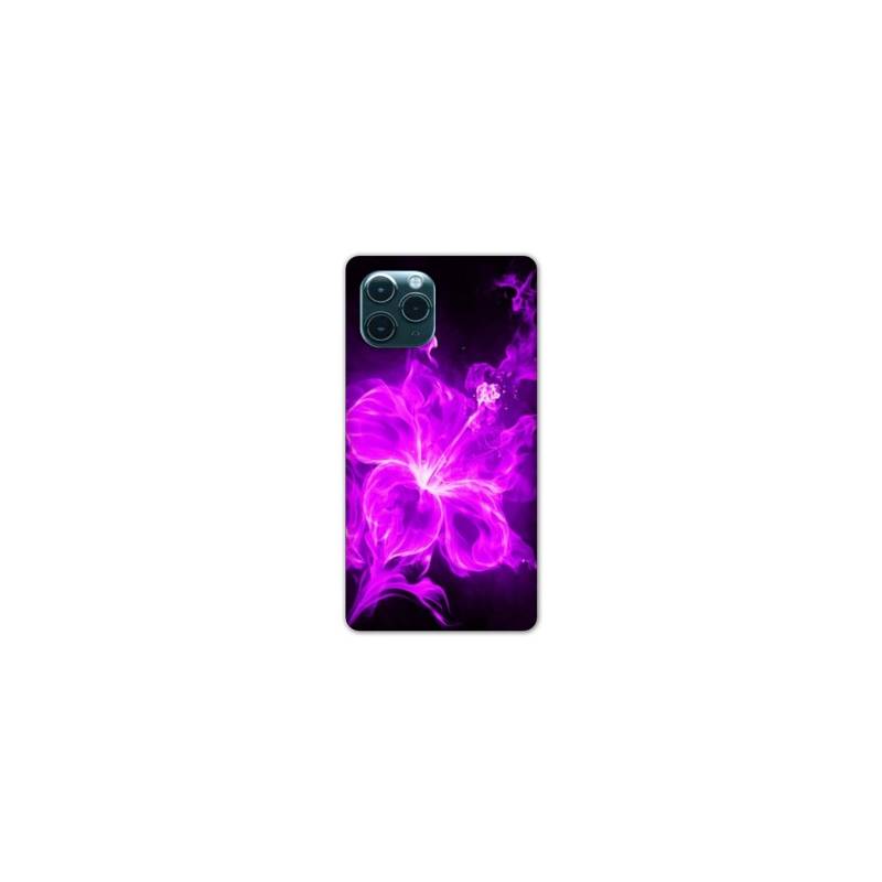 Coque Iphone 11 (5,8") fleur hibiscus violet