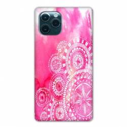 Coque Iphone 11 Pro (6,1") Etnic abstrait Bouclier rose