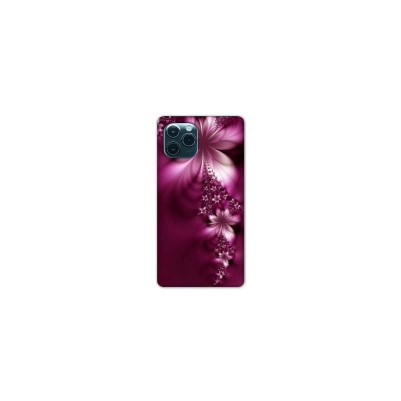 Coque Iphone 11 Pro (6,1") fleur violette montante