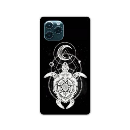 Coque Iphone 11 Pro Max (6,5") Animaux Maori Tortue noir