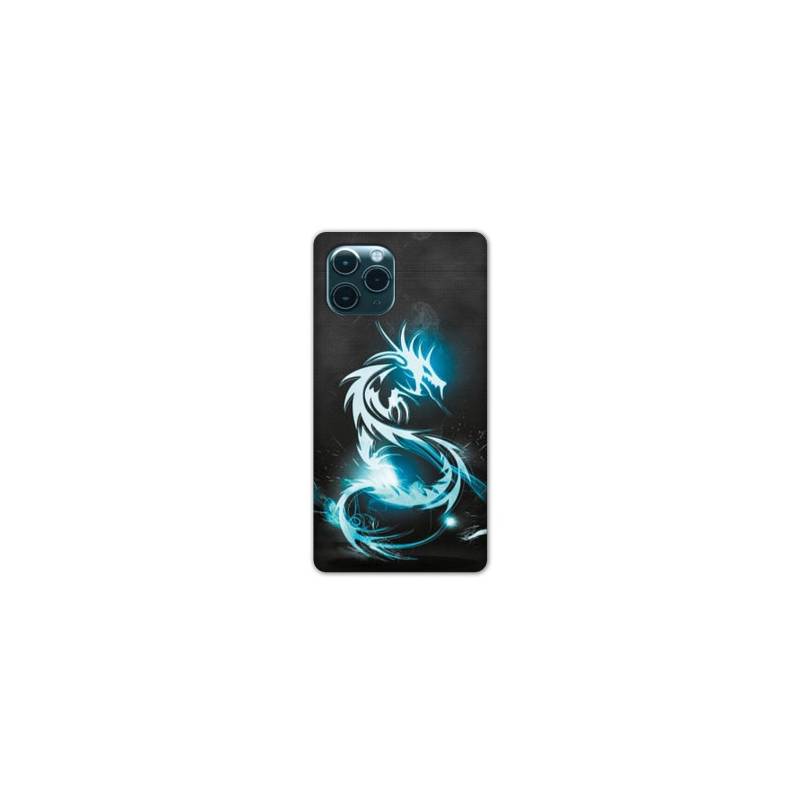 Coque Iphone 11 Pro Max (6,5") Dragon Bleu