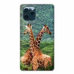 Coque Iphone 11 Pro Max (6,5") savane Girafe Duo