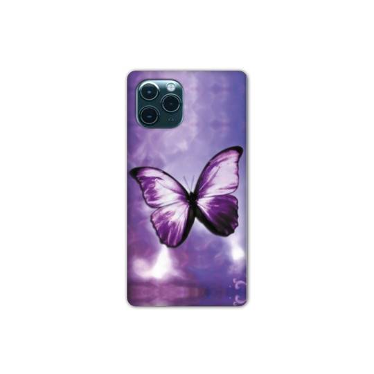 Coque Iphone 11 Pro Max (6,5") papillons violet et blanc