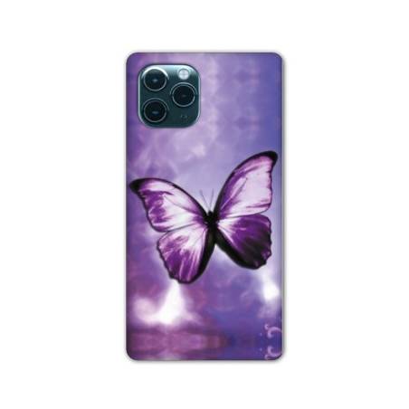 Coque Iphone 11 Pro Max (6,5") papillons violet et blanc