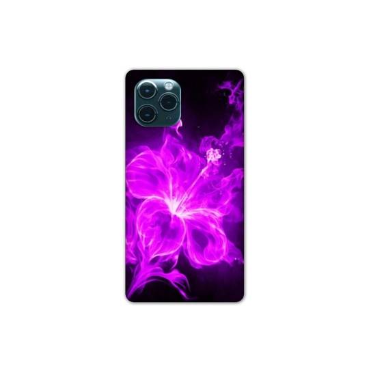 Coque Iphone 11 Pro Max (6,5") fleur hibiscus violet