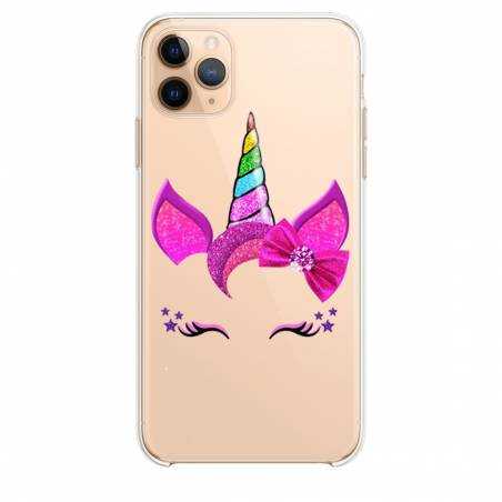 Coque transparente Iphone 11 (5,8") Licorne paillette