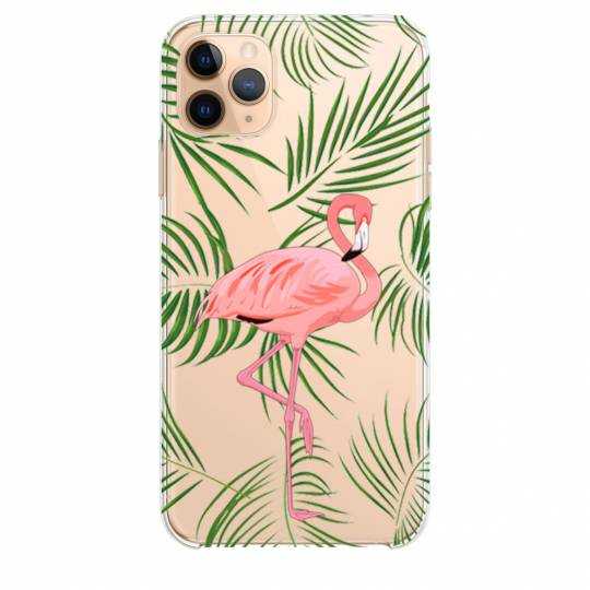 Coque transparente Iphone 11 (5,8") Flamant Rose