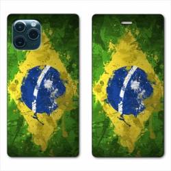 RV Housse cuir portefeuille Iphone 11 (5,8") Bresil texture