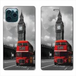 RV Housse cuir portefeuille Iphone 11 (5,8") Angleterre London Bus