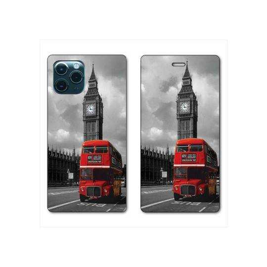 RV Housse cuir portefeuille Iphone 11 (5,8") Angleterre London Bus