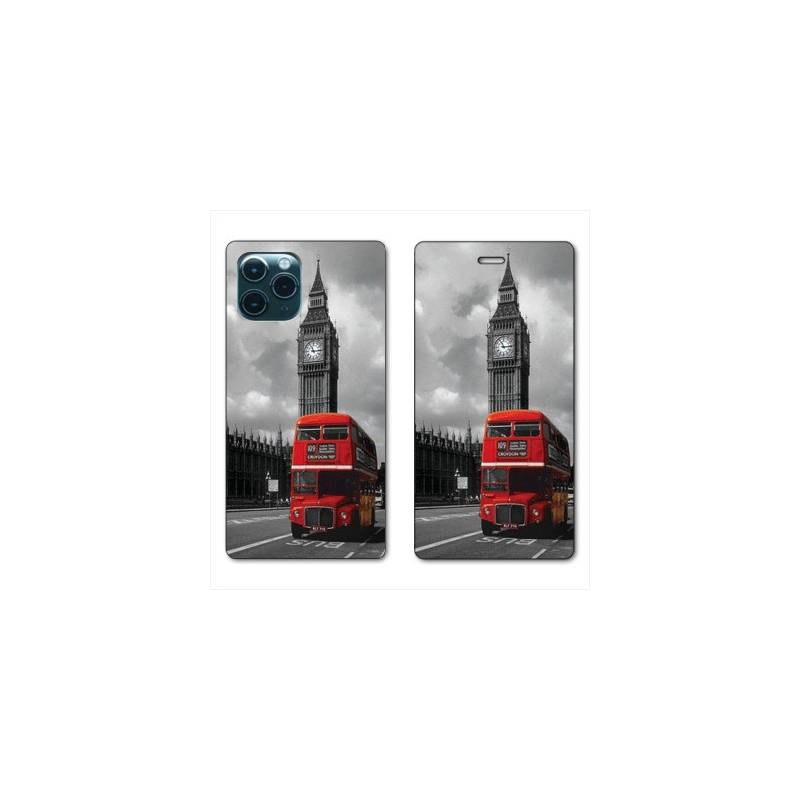 RV Housse cuir portefeuille Iphone 11 (5,8") Angleterre London Bus