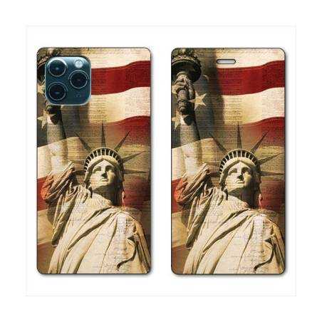 RV Housse cuir portefeuille Iphone 11 (5,8") Amerique USA Statue liberté