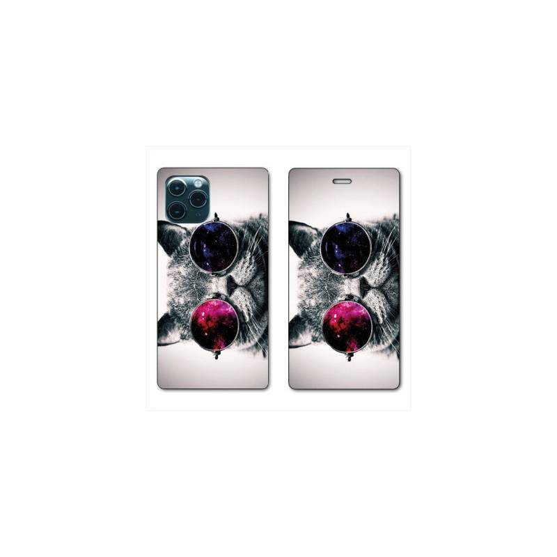 RV Housse cuir portefeuille Iphone 11 (5,8") Chat Fashion