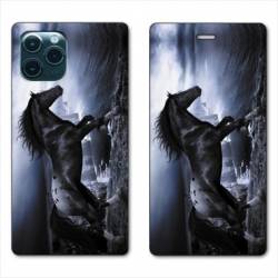 RV Housse cuir portefeuille Iphone 11 (5,8") Cheval