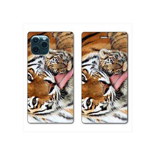 RV Housse cuir portefeuille Iphone 11 (5,8") bebe tigre