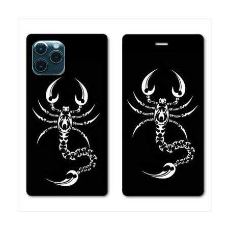 RV Housse cuir portefeuille Iphone 11 (5,8") scorpion