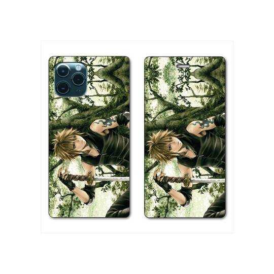 RV Housse cuir portefeuille Iphone 11 (5,8") Manga bois