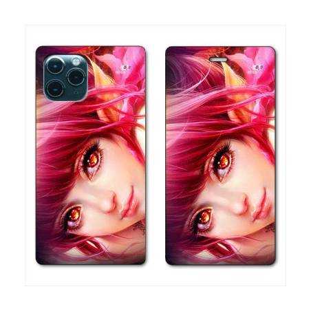 RV Housse cuir portefeuille Iphone 11 (5,8") Manga Elfe