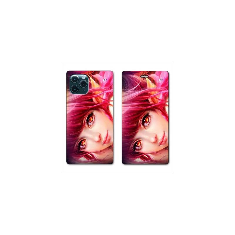 RV Housse cuir portefeuille Iphone 11 (5,8") Manga Elfe