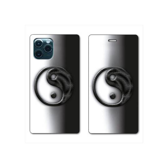 RV Housse cuir portefeuille Iphone 11 (5,8") Yin Yang 3d