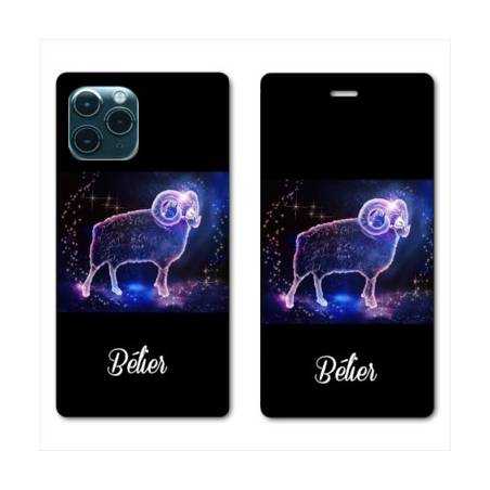 RV Housse cuir portefeuille Iphone 11 (5,8") signe zodiaque Bélier2