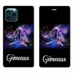 RV Housse cuir portefeuille Iphone 11 (5,8") signe zodiaque Gémeaux2
