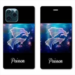 RV Housse cuir portefeuille Iphone 11 (5,8") signe zodiaque Poisson2