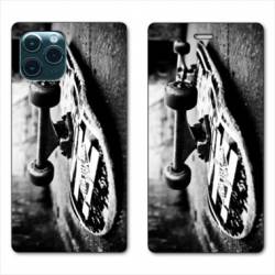 RV Housse cuir portefeuille Iphone 11 (5,8") Skate Vintage