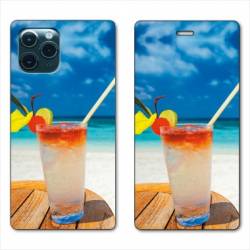 RV Housse cuir portefeuille Iphone 11 (5,8") Cocktail