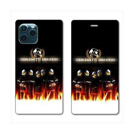 RV Housse cuir portefeuille Iphone 11 (5,8") pompier soldat