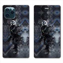 RV Housse cuir portefeuille Iphone 11 (5,8") police swat