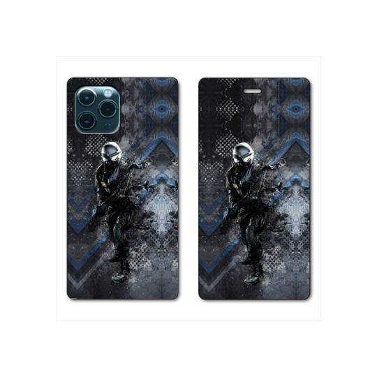 RV Housse cuir portefeuille Iphone 11 (5,8") police swat