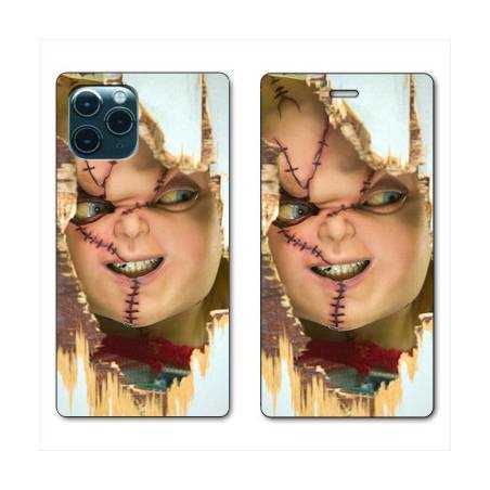 RV Housse cuir portefeuille Iphone 11 (5,8") Chucky Blanc